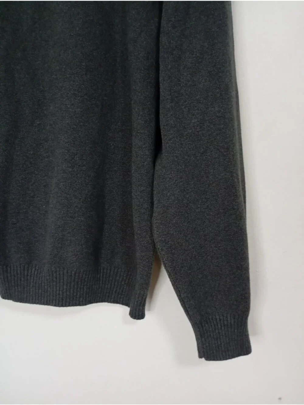Structure Mens Charcoal 1/4 Zip Pullover Sweater XL 100% Cotton